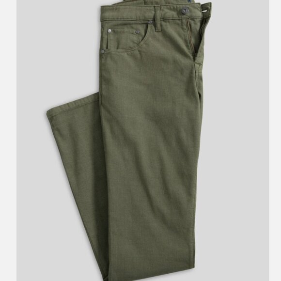 Johnnie-O Pants Atlas Lightweight Stretch 5-Pocket Jean Pants Forest Green 34x32 - Picture 1 of 9